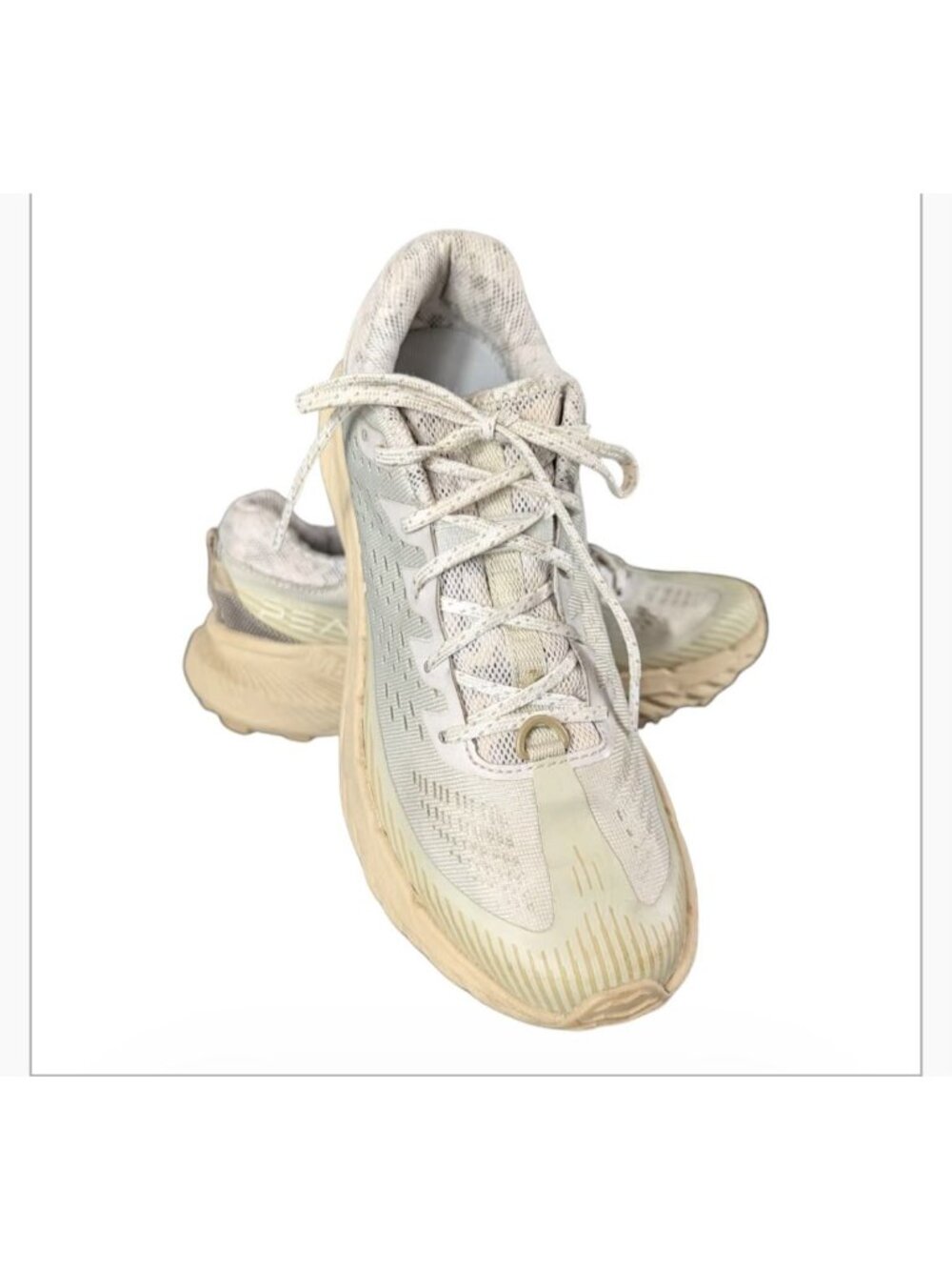 Merrell Womens Agility Peak 5 Trail Running Shoes Beige Vibram Sole Size 7.5